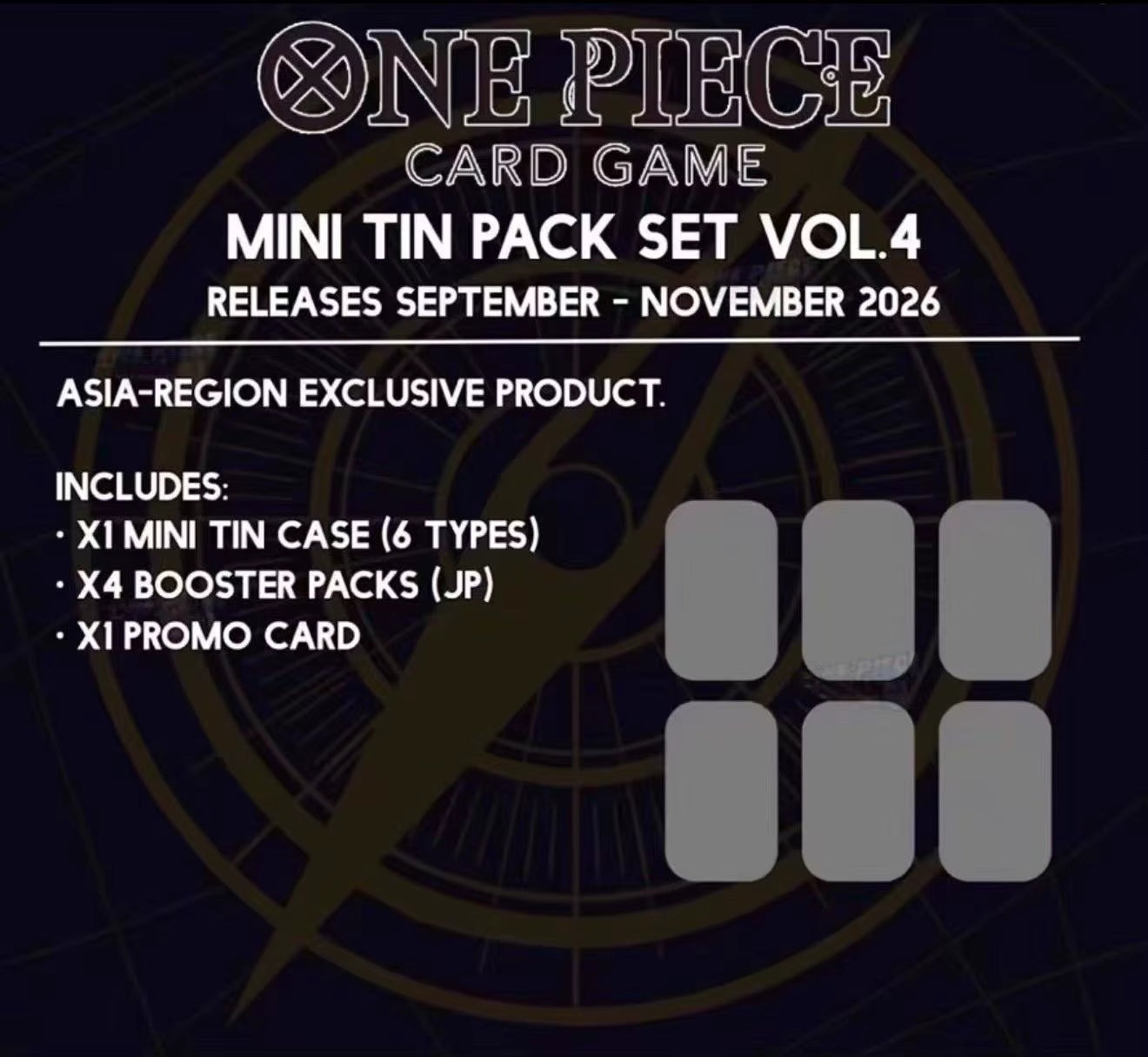ONE PIECE CARD GAME TS04 Mini Tin Pack Set Vol.4 – Asia Exclusive