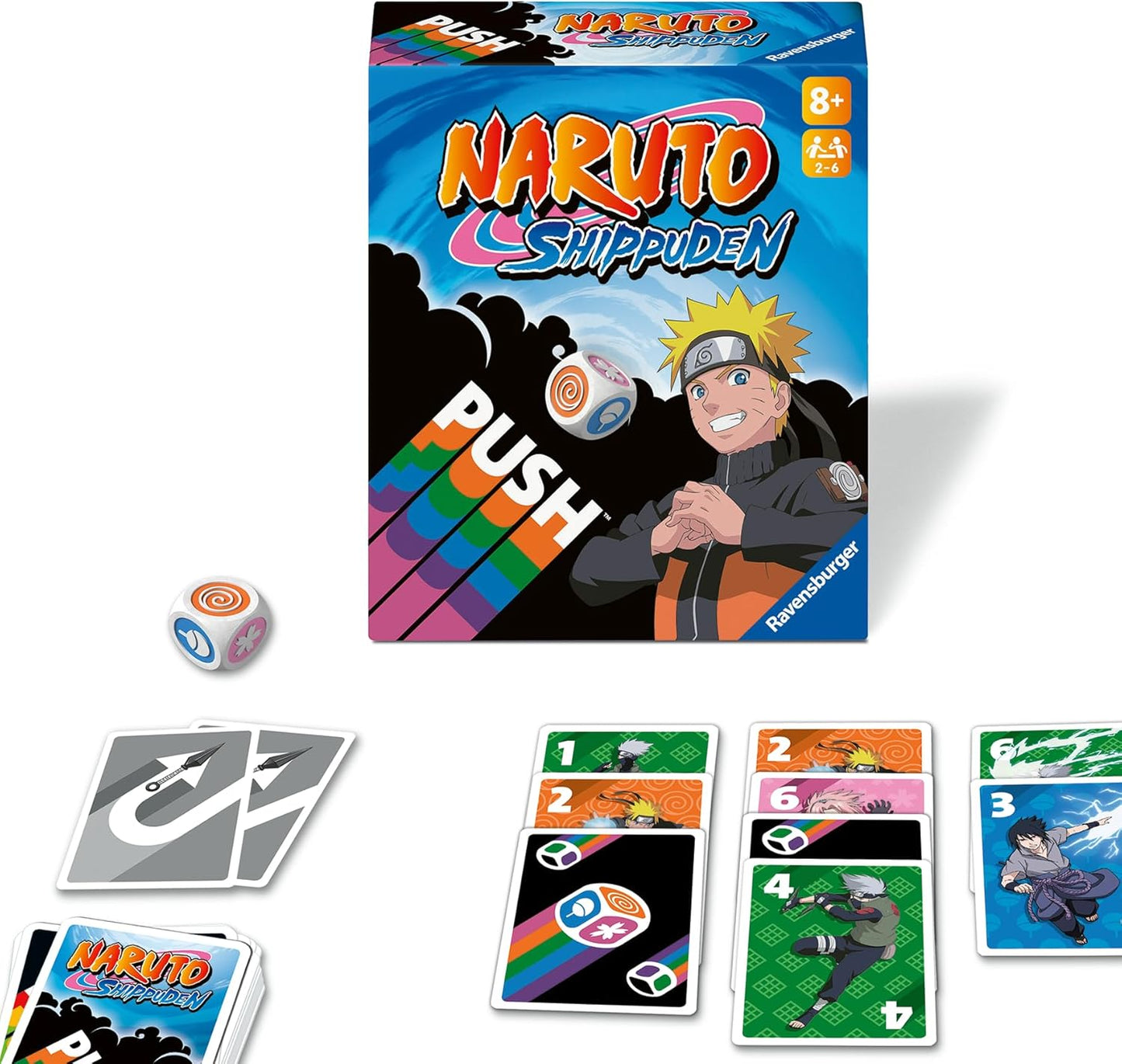 Naruto Shippuden PUSH – Gioco di Carte Ravensburger – 2-6 Giocatori