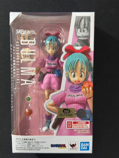 Goku e Bulma SH Figuarts Hoipoi Capsule No. 9 + SB01-057 Bulma/Son Goku: Childhood SR GRADE 10 [Fusion World] Promo Winner ENG