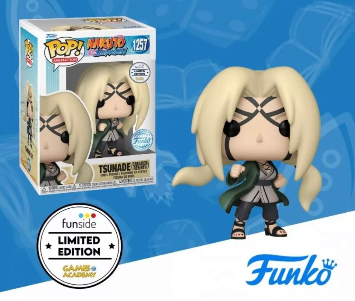 Funko Pop Animation 1257- Tsunade (Creation Rebirth) Naruto Shippuden (Special Edition) 10CM