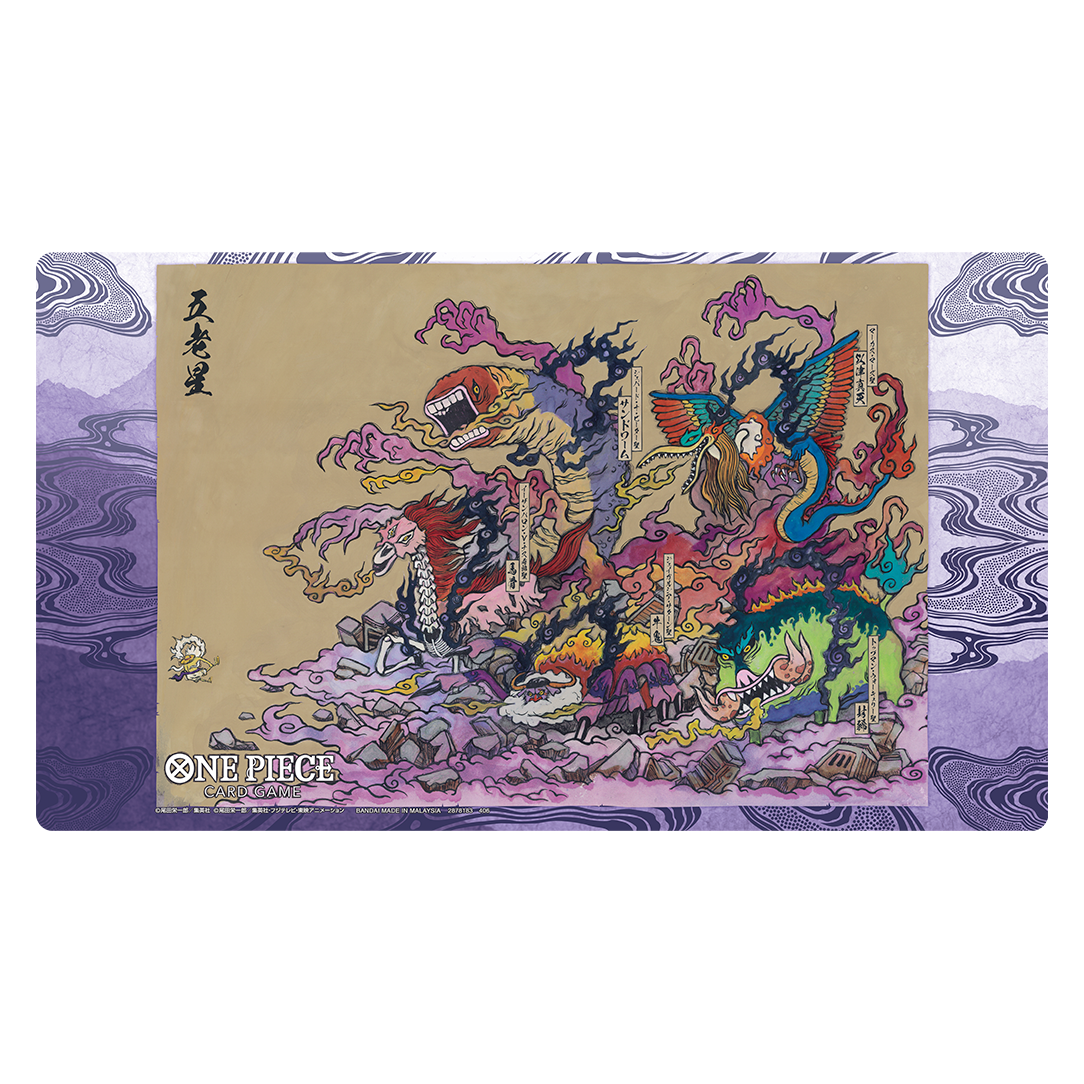 PSL ONE PIECE Card Game BASE SHOP Limited Playmat Vol. 2 The Five Elders (PREORDER carta promo "Empty Throne" inclusa)
