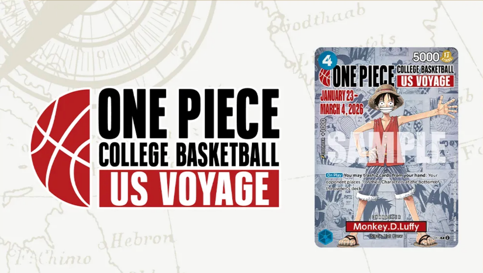 ワンピース カードゲーム PSA10 Luffy College Basketball Voyage The new Monkey D. Luffy promo card from the ONE PIECE College