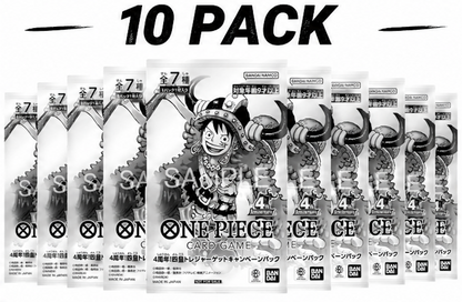 ONE PIECE Card Game 4th Anniversary! Treasure Campaign Pack (JAP) 1 Carta su 7