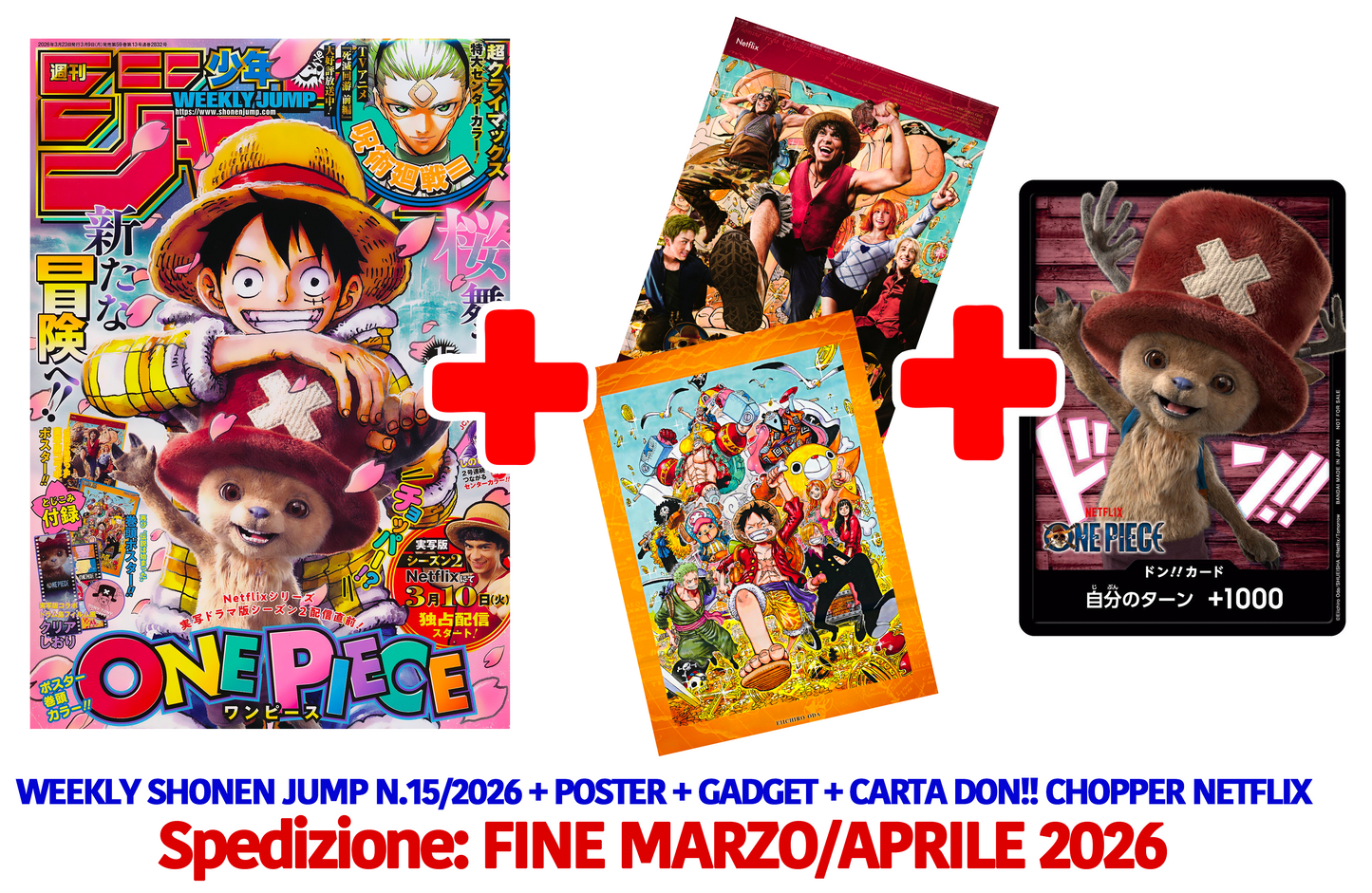 Weekly Shonen Jump 15/2026 ONE PIECE 1176 + POSTER LIVE ACTION S2