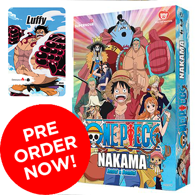 One Piece Nakama - Amici & Nemici - Gioco da tavolo cooperativo (1-5 giocatori) Speciale PREORDER Carta Bonus Luffy Gear 4th