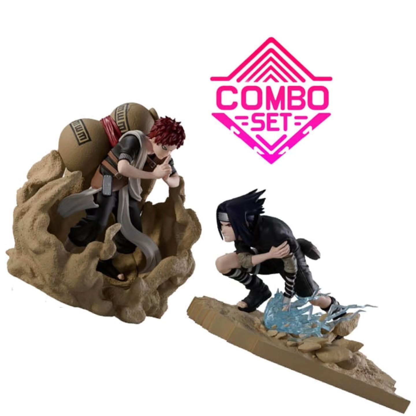 Sasuke Uchiha e Gaara Naruto Combination Battle Bandai