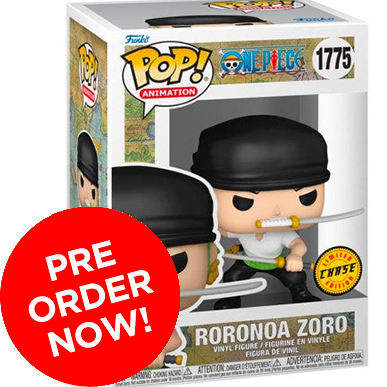 ONE PIECE - POP FUNKO VINYL FIGURE 1775 Chase Edition RORONOA ZORO 9CM